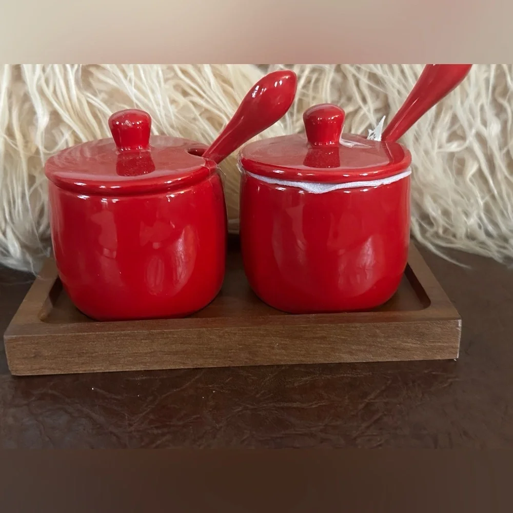 NEW Rae Dunn by Magenta Jam & Jelly Jar Set